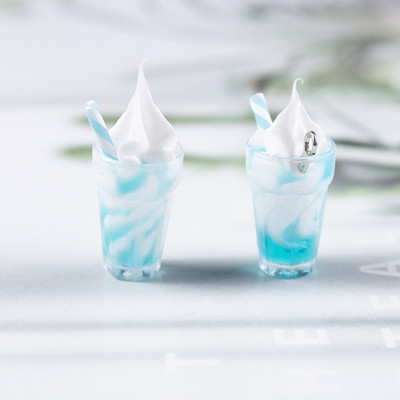 10 bucăți 18 mm înghețată rășină brelocuri bricolaj descoperiri Kawaii 3D telefon breloc brățări cercei pandantiv brelocuri pentru bijuterii