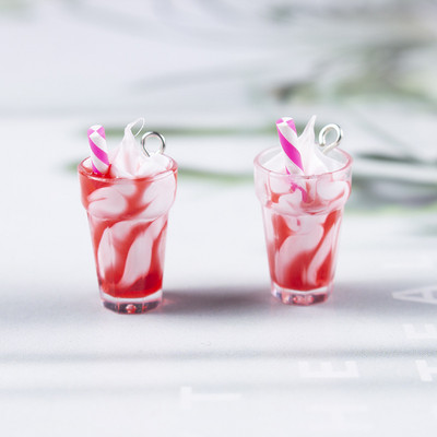 10 bucăți 18 mm înghețată rășină brelocuri bricolaj descoperiri Kawaii 3D telefon breloc brățări cercei pandantiv brelocuri pentru bijuterii