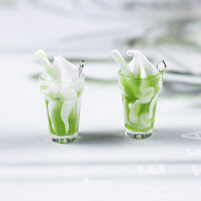 10 bucăți 18 mm înghețată rășină brelocuri bricolaj descoperiri Kawaii 3D telefon breloc brățări cercei pandantiv brelocuri pentru bijuterii