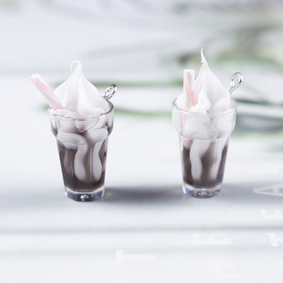 10 bucăți 18 mm înghețată rășină brelocuri bricolaj descoperiri Kawaii 3D telefon breloc brățări cercei pandantiv brelocuri pentru bijuterii