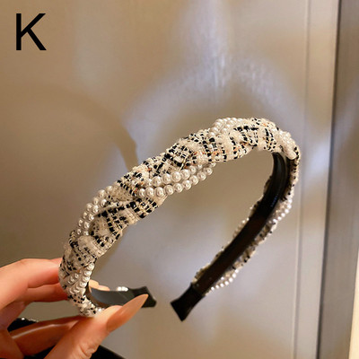 Divatos hajkarika nőknek Aranyos Bowknot hamis gyöngy fekete hajpánt fejpánt lányoknak Retro fejfedők mindennapi díszítéshez hajtartozékok