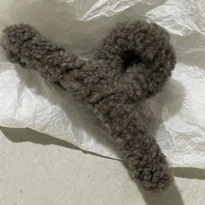 Jesen, zima, kopča za žene, jednobojna plišana kopča za kosu, djevojke, ukosnice od janjeće vune, modna, elegantna pokrivala za glavu, dodaci za kosu