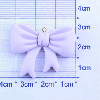 10 τμχ Kawaii Bowknot Resin Charms Σκουλαρίκι Κολιέ με σταγόνες DIY χαριτωμένα μενταγιόν Μπρελόκ Αξεσουάρ μαλλιών Μόδα κοσμήματα