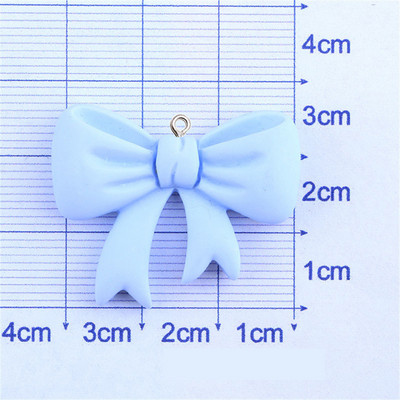 10Pcs Kawaii Bowknot Resin Charms Naušnica Ogrlica u obliku ušice DIY slatki privjesci Privjesak za ključeve Dodaci za kosu Modni nakit