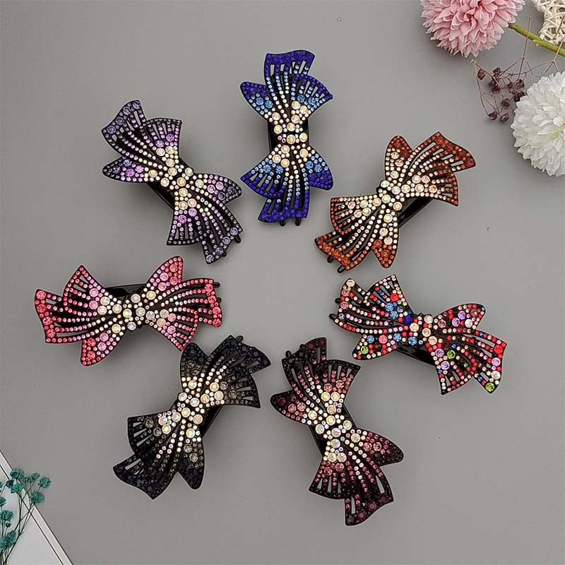 Ženske perle Drška za kosu Elegantni cvijet od vještačkih dijamanata Kandže za kosu Vintage češljevi za kosu Kopča Ukosnica s mašnom Pokrivala za glavu s konjskim repom