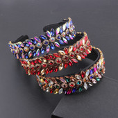 Modna vjenčana kruna Dodaci za kosu Vjenčana tijara Luksuzna starinska traka za glavu s cvijetom sunca Kristalna traka za kosu487