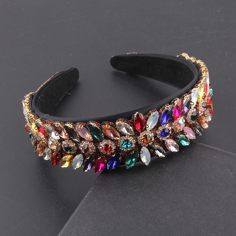 Modna vjenčana kruna Dodaci za kosu Vjenčana tijara Luksuzna starinska traka za glavu s cvijetom sunca Kristalna traka za kosu487