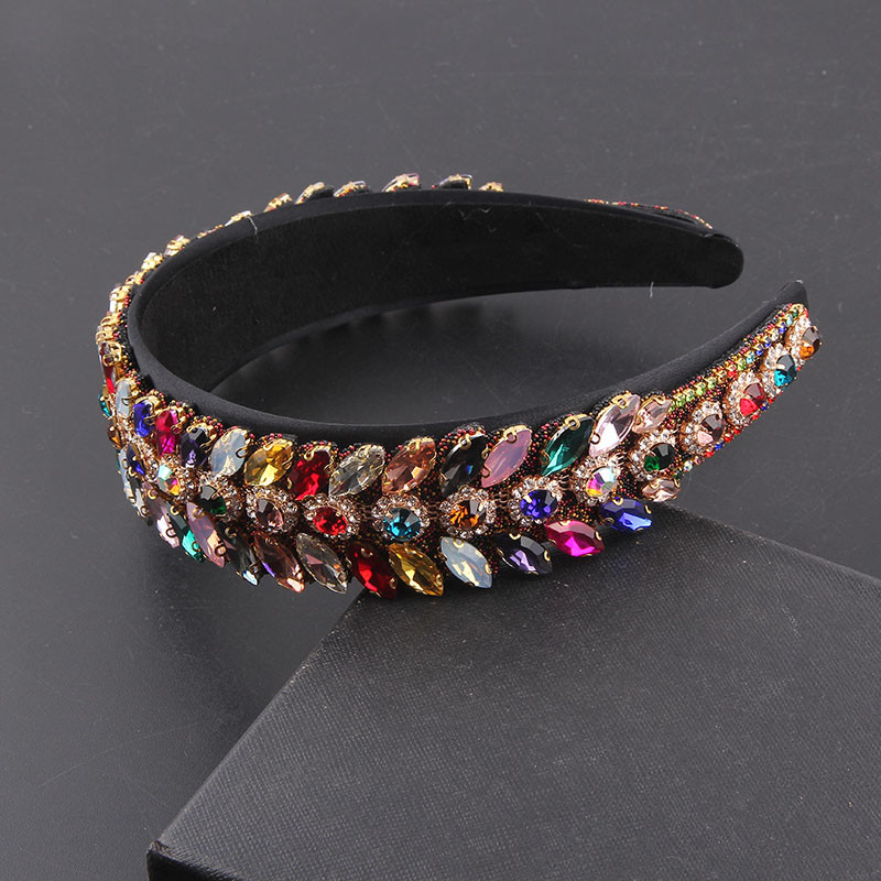 Modna vjenčana kruna Dodaci za kosu Vjenčana tijara Luksuzna starinska traka za glavu s cvijetom sunca Kristalna traka za kosu487