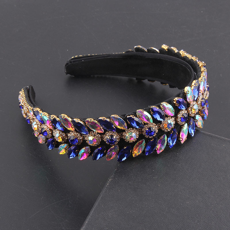 Modna vjenčana kruna Dodaci za kosu Vjenčana tijara Luksuzna starinska traka za glavu s cvijetom sunca Kristalna traka za kosu487