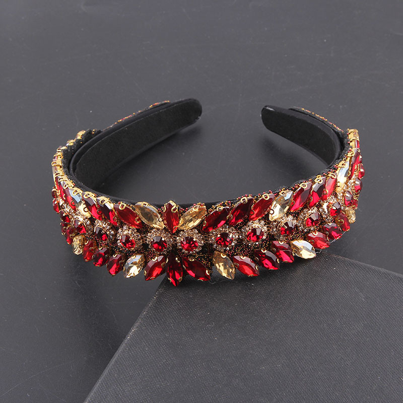 Modna vjenčana kruna Dodaci za kosu Vjenčana tijara Luksuzna starinska traka za glavu s cvijetom sunca Kristalna traka za kosu487