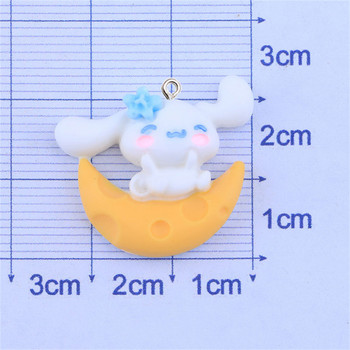 10 бр. Kawaii Animals Resin Charms Изработка на бижута Художествена декорация Занаяти Ключодържател Направи си сам Карикатура Висулка Обеца Колие Аксесоари