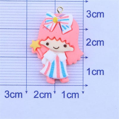 10Pcs Kawaii Životinje Resin Charms Izrada nakita Umjetnička dekoracija Rukotvorine Privjesak za ključeve DIY Crtić Privjesak Naušnica Ogrlica Dodaci