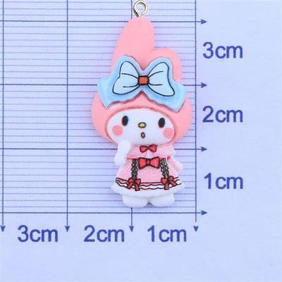 10Pcs Kawaii Životinje Resin Charms Izrada nakita Umjetnička dekoracija Rukotvorine Privjesak za ključeve DIY Crtić Privjesak Naušnica Ogrlica Dodaci