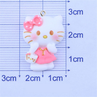 10Pcs Kawaii Životinje Resin Charms Izrada nakita Umjetnička dekoracija Rukotvorine Privjesak za ključeve DIY Crtić Privjesak Naušnica Ogrlica Dodaci