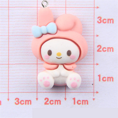 10 db Lovely Resin Rajzfilm Nyúl macska Kutya Medál csecsebecsés Fülbevaló Nyaklánc Kulcstartó Barkács kiegészítő Divat Ékszer készítés Bűbáj