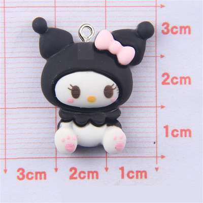 10 db Lovely Resin Rajzfilm Nyúl macska Kutya Medál csecsebecsés Fülbevaló Nyaklánc Kulcstartó Barkács kiegészítő Divat Ékszer készítés Bűbáj