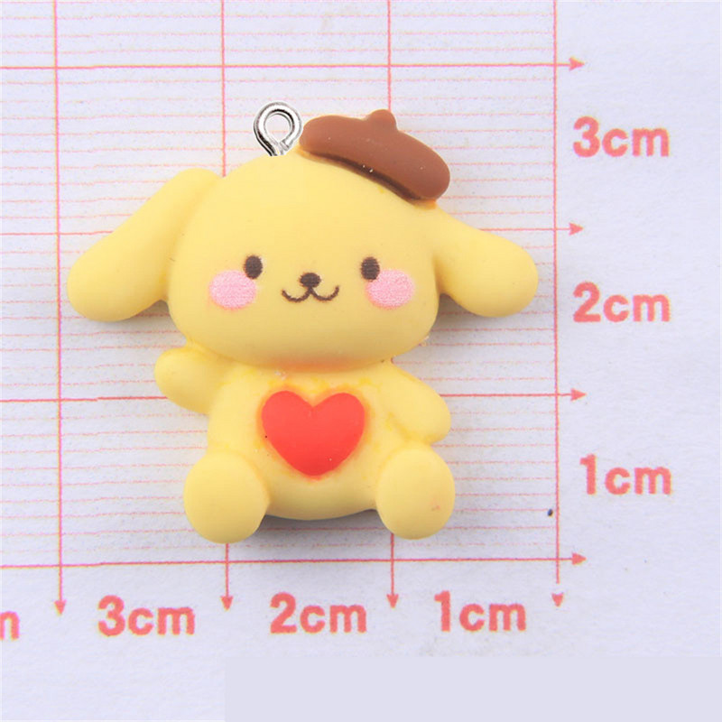 10 db Lovely Resin Rajzfilm Nyúl macska Kutya Medál csecsebecsés Fülbevaló Nyaklánc Kulcstartó Barkács kiegészítő Divat Ékszer készítés Bűbáj
