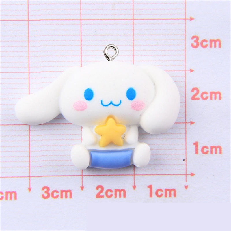 10 db Lovely Resin Rajzfilm Nyúl macska Kutya Medál csecsebecsés Fülbevaló Nyaklánc Kulcstartó Barkács kiegészítő Divat Ékszer készítés Bűbáj