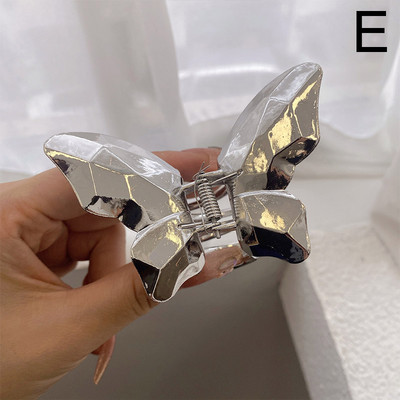 Agrafe cu gheare de modă pentru femeie, de culoare argintie, agrafă de păr fluture, metal geometrică, ac de păr pentru fete, stil punk, accesorii pentru păr