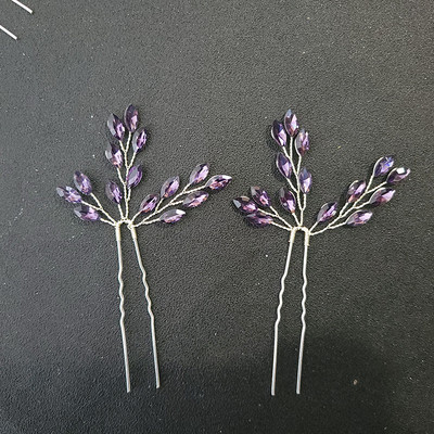 Floralbride ručno rađene opalne kristalno prozirne štrase svadbene igle za kosu set kopči za vjenčanje naljepnice za kosu ženski nakit dodaci za kosu