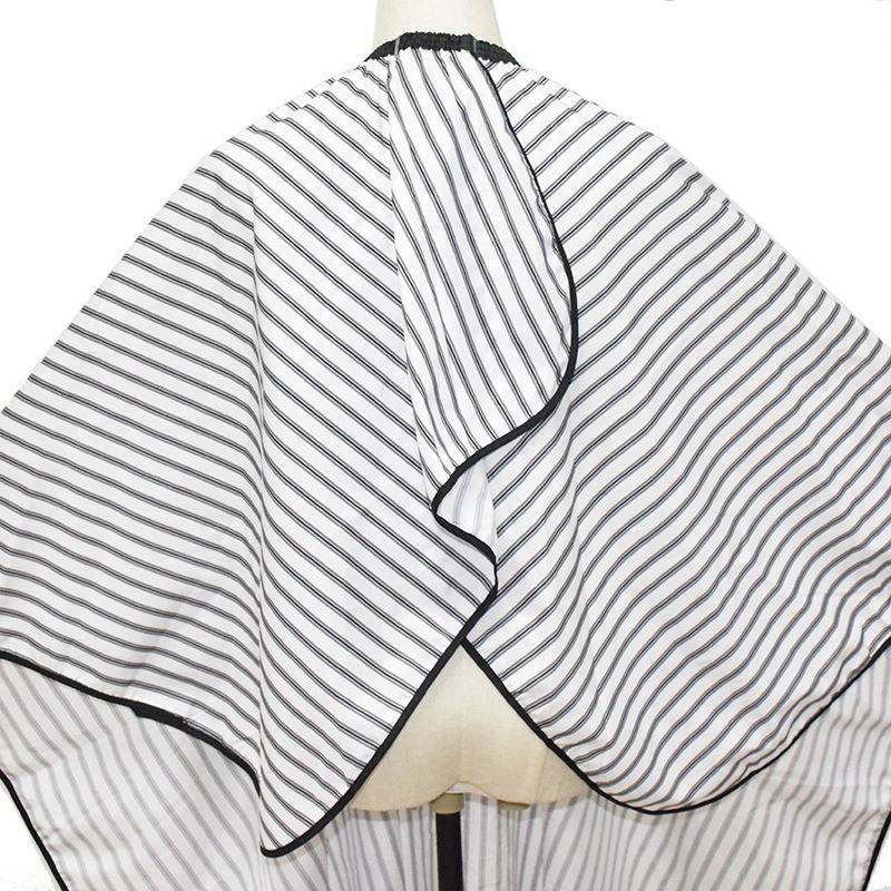 1db Állítható fekete-fehér csíkos kiváló minőségű hajvágás fodrászat fodrász kendő vízálló ruha hajvágás/borbély köpeny