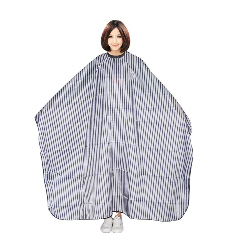 1db Állítható fekete-fehér csíkos kiváló minőségű hajvágás fodrászat fodrász kendő vízálló ruha hajvágás/borbély köpeny