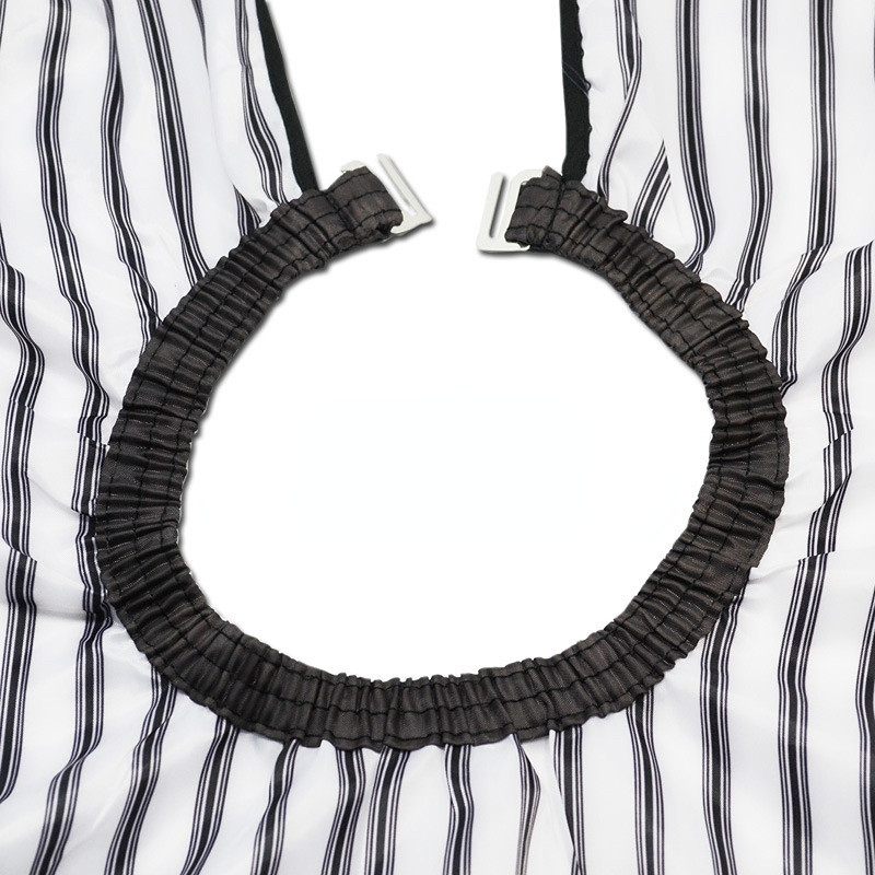 1db Állítható fekete-fehér csíkos kiváló minőségű hajvágás fodrászat fodrász kendő vízálló ruha hajvágás/borbély köpeny