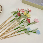 2022 Korea Vintage Romantiline Värvilised Tulbid Juuksenõelad Juukseklambrid Lilled Juuksenõelad Stiilitööriistad Naiste Tüdrukute Juukseaksessuaarid