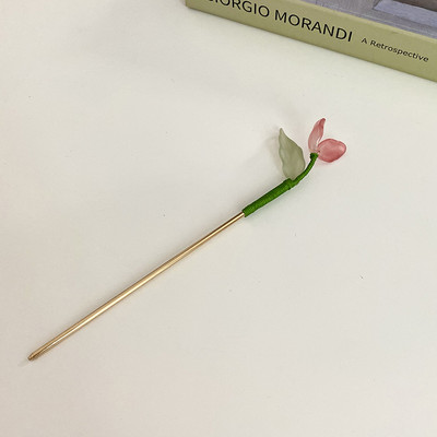 2022 Korea Vintage Romantiline Värvilised Tulbid Juuksenõelad Juukseklambrid Lilled Juuksenõelad Stiilitööriistad Naiste Tüdrukute Juukseaksessuaarid