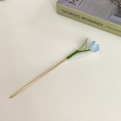 2022 Korea Vintage Romantiline Värvilised Tulbid Juuksenõelad Juukseklambrid Lilled Juuksenõelad Stiilitööriistad Naiste Tüdrukute Juukseaksessuaarid