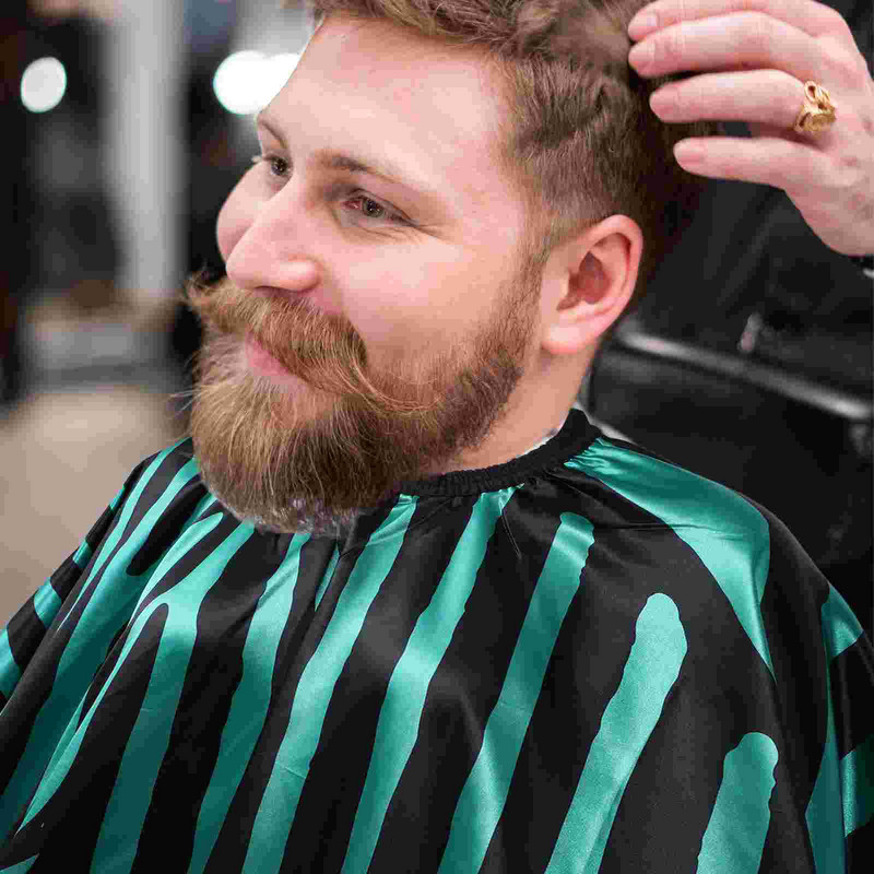 Professzionális Barber Cape Zebra Salon Cape Vízálló hajformázó Cape Borbélyruha pattintható zárással férfiaknak ( zöld )