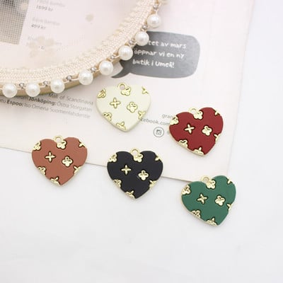 10 kom/lot Srce Uljni Emajl DIY privjesci za torbu Naušnice Ogrlica Izrada nakita Ručno izrađeni privjesak