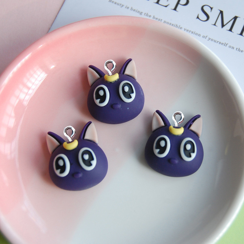 10 bucăți/lot Animale din desene animate Pisică Veveriță Breloc din rășină pentru bijuterii Accesorii DIY Pandantive Cercei Breloc Decorare