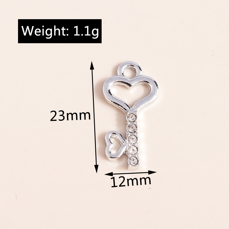 10db 12*23mm Kristály kulcsbűve nyaklánchoz Fülbevaló készítés Kiegészítő Szívek Bűvei Medálok Ékszer Találatok barkács kézműves