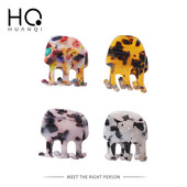 HUANQI 2023 Agrafă de păr mică, din acetat, cu gheare, marmură, imprimeu leopard, ac de coaj de țestoasă pentru femei, accesorii pentru păr, coafarea părului