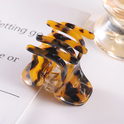 HUANQI 2023 Agrafă de păr mică, din acetat, cu gheare, marmură, imprimeu leopard, ac de coaj de țestoasă pentru femei, accesorii pentru păr, coafarea părului