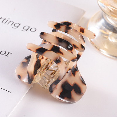 HUANQI 2023 Agrafă de păr mică, din acetat, cu gheare, marmură, imprimeu leopard, ac de coaj de țestoasă pentru femei, accesorii pentru păr, coafarea părului