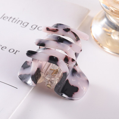 HUANQI 2023 Agrafă de păr mică, din acetat, cu gheare, marmură, imprimeu leopard, ac de coaj de țestoasă pentru femei, accesorii pentru păr, coafarea părului