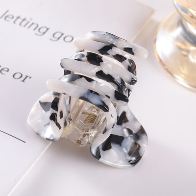 HUANQI 2023 Agrafă de păr mică, din acetat, cu gheare, marmură, imprimeu leopard, ac de coaj de țestoasă pentru femei, accesorii pentru păr, coafarea părului