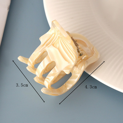 HUANQI 2023 Agrafă de păr mică, din acetat, cu gheare, marmură, imprimeu leopard, ac de coaj de țestoasă pentru femei, accesorii pentru păr, coafarea părului