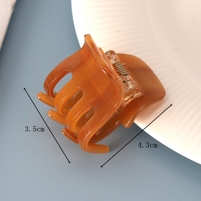 HUANQI 2023 Agrafă de păr mică, din acetat, cu gheare, marmură, imprimeu leopard, ac de coaj de țestoasă pentru femei, accesorii pentru păr, coafarea părului