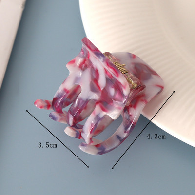 HUANQI 2023 Agrafă de păr mică, din acetat, cu gheare, marmură, imprimeu leopard, ac de coaj de țestoasă pentru femei, accesorii pentru păr, coafarea părului