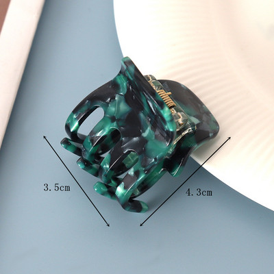 HUANQI 2023 Agrafă de păr mică, din acetat, cu gheare, marmură, imprimeu leopard, ac de coaj de țestoasă pentru femei, accesorii pentru păr, coafarea părului