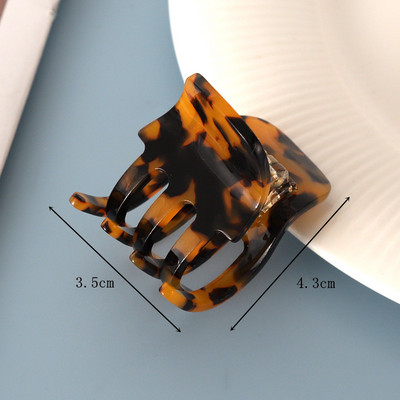 HUANQI 2023 Agrafă de păr mică, din acetat, cu gheare, marmură, imprimeu leopard, ac de coaj de țestoasă pentru femei, accesorii pentru păr, coafarea părului