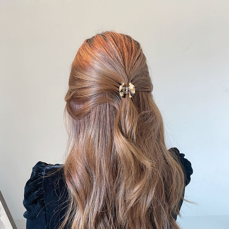 HUANQI 2023 Agrafă de păr mică, din acetat, cu gheare, marmură, imprimeu leopard, ac de coaj de țestoasă pentru femei, accesorii pentru păr, coafarea părului