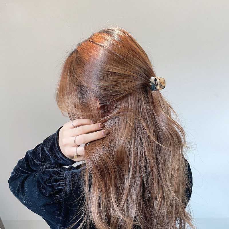 HUANQI 2023 Agrafă de păr mică, din acetat, cu gheare, marmură, imprimeu leopard, ac de coaj de țestoasă pentru femei, accesorii pentru păr, coafarea părului