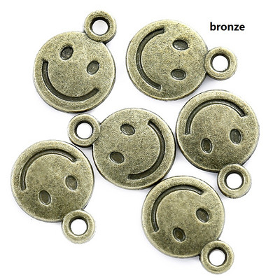 40 komada 8X10 mm smajlić privjesci od legure cinka Dodaci Dijelovi Privjesci za DIY Naušnice Narukvica Ogrlica Izrada nakita