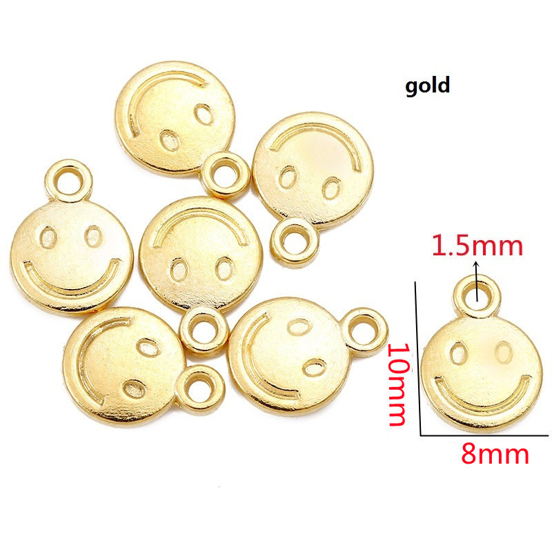 40 komada 8X10 mm smajlić privjesci od legure cinka Dodaci Dijelovi Privjesci za DIY Naušnice Narukvica Ogrlica Izrada nakita