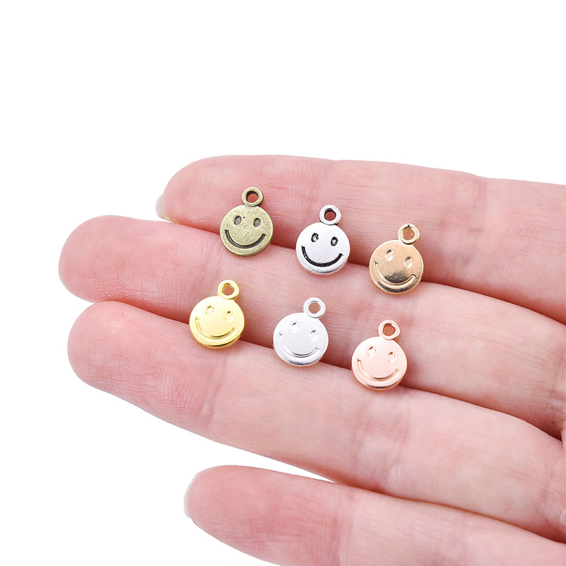 40 komada 8X10 mm smajlić privjesci od legure cinka Dodaci Dijelovi Privjesci za DIY Naušnice Narukvica Ogrlica Izrada nakita