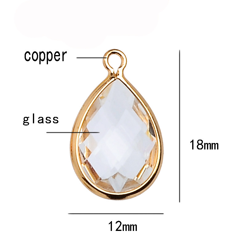 10 kom. Glamurozne, luksuzne ogrlice s dragim kamenjem u obliku kapljice, narukvice, ženski dodaci za izradu nakita, ručno izrađene DIY naušnice, privjesci